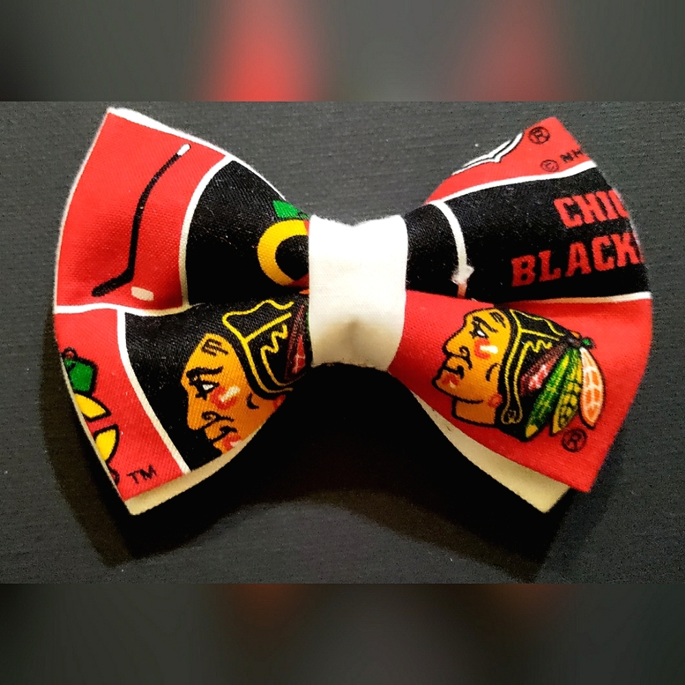 Father's Day Chicago Blackhawks Bow tie! True Style. Wedding, Events, Daily wear